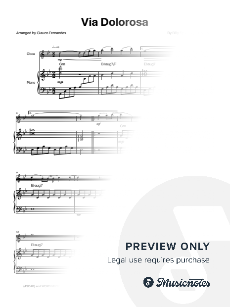 Via Dolorosa - Sandi Patty | OBOE & PIANO (with Chords)
