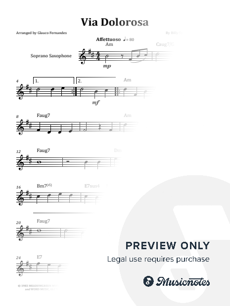 Via Dolorosa - Sandi Patty | EASY SOPRANO SAX SOLO (with Chords)