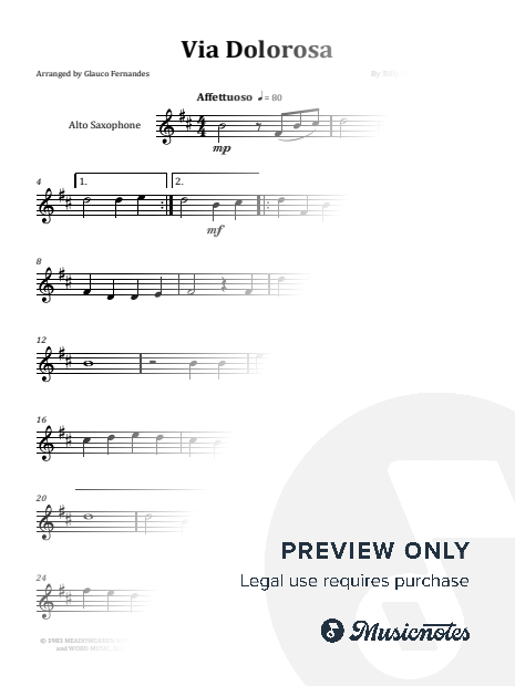 Via Dolorosa - Sandi Patty | EASY ALTO SAX SOLO