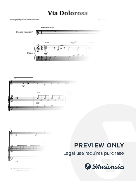Via Dolorosa - Sandi Patty | EASY FRENCH HORN & PIANO