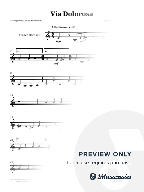 Via Dolorosa - Sandi Patty | EASY FRENCH HORN SOLO