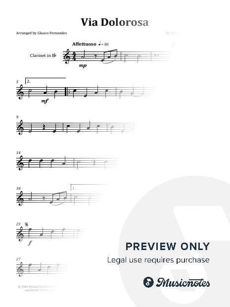 Via Dolorosa - Sandi Patty | EASY Bb CLARINET SOLO