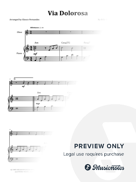 Via Dolorosa - Sandi Patty | EASY OBOE & PIANO (with Chords)