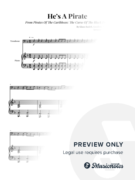 He's A Pirate - Pirates of the Caribbean | TROMBONE & PIANO