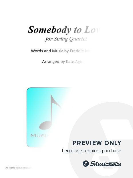 Somebody to Love - String Quartet