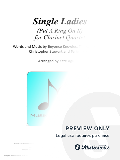 Single Ladies (Put a Ring on it) - Clarinet Quartet