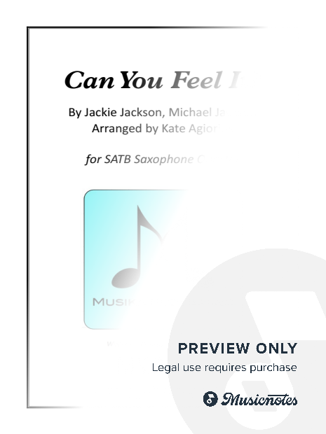 Can You Feel It - Michael Jackson - SATB Saxophone Quartet