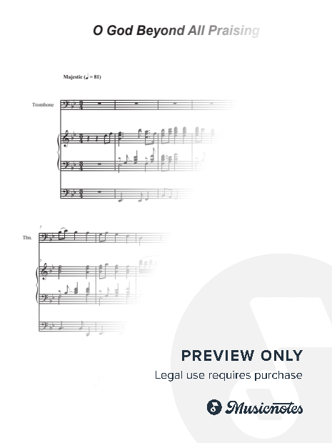 O God Beyond All Praising (Trombone solo and Organ)