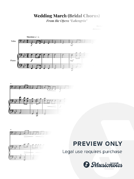 Wedding March (Bridal Chorus) | TUBA & PIANO