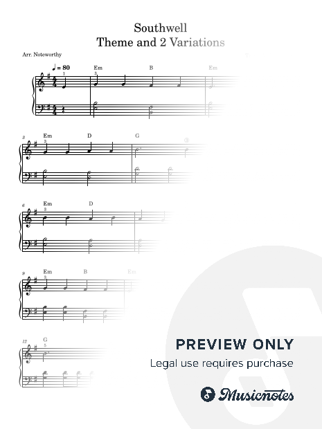 O Perfect Love of Life Theme and Variations [Quick Learn Solo - Beginner] SOUTHWELL
