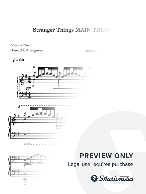 Stranger Things Main Theme Piano
