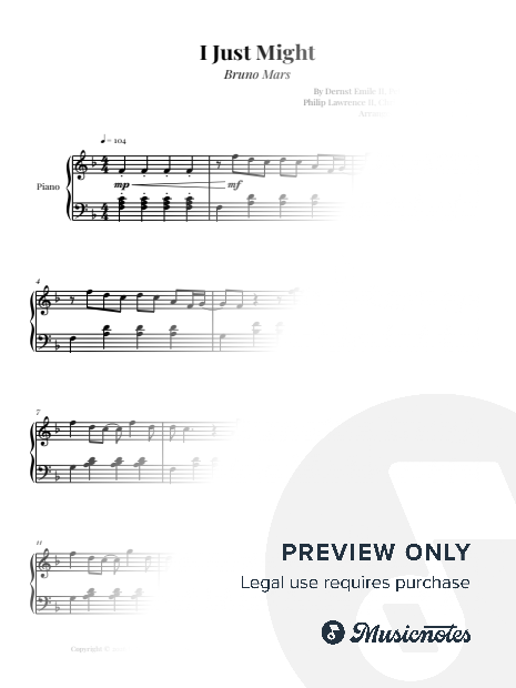 I Just Might - Bruno Mars | EASY/INTERMEDIATE PIANO SOLO