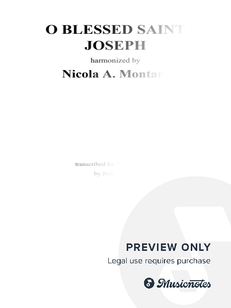 Montani: O Blessed Saint Joseph