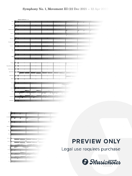 Symphony No. 1, Movement III (22 Dec 2021 – 12 Apr 2022) (Full Score & Parts)