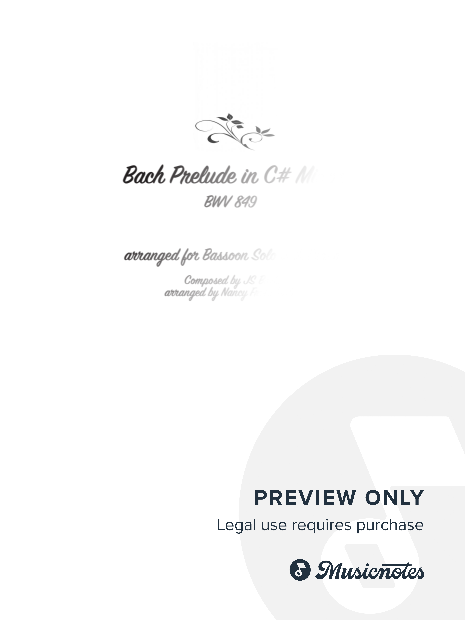 Bach Prelude in C# Minor (BWV 849) for Bassoon Solo with Piano Accompaniment