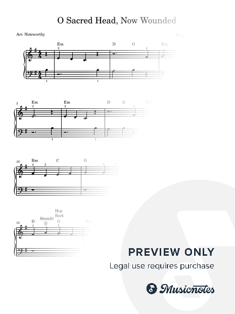 O Sacred Head Now Wounded [Quick Learn Solo - Very Easy Beginner] Lent Hymn