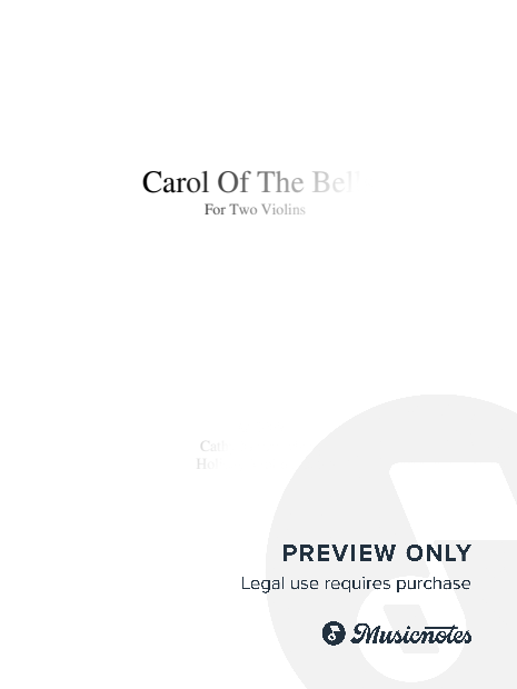 Carol of the Bells for Violin Duet