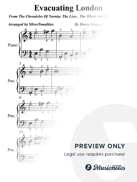 Evacuating London Easy Piano