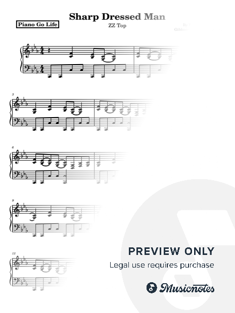 Sharp Dressed Man Sheet Music — Piano Solo