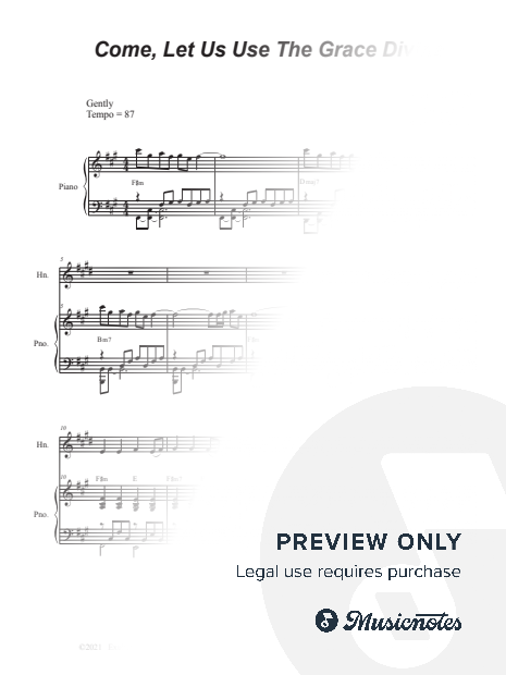 Come, Let Us Use The Grace Divine (French Horn solo and Piano)