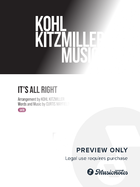 It's All Right (SATB)