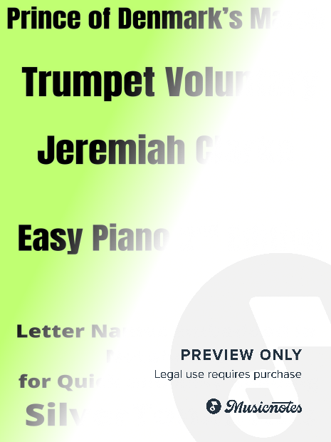 Prince of Denmark's March Trumpet Voluntary Easy Piano Sheet Music 2nd Edition
