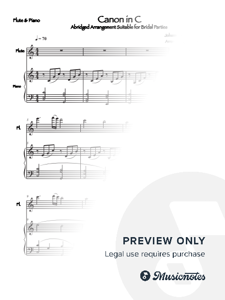 Pachelbel Canon for Flute & Piano