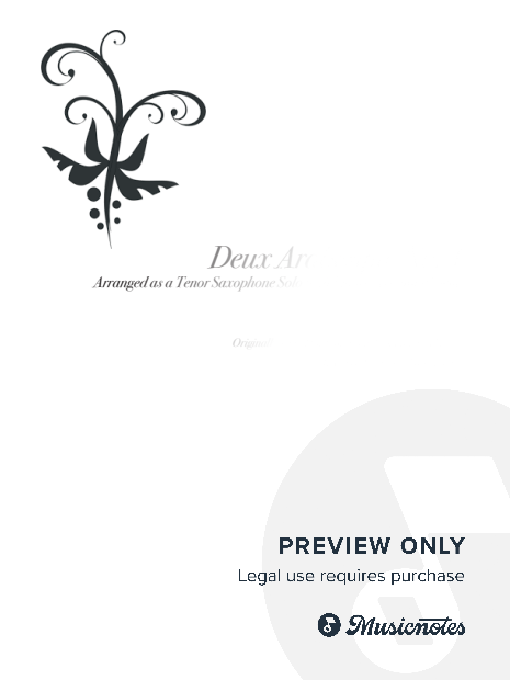 Deux Arabesque #1 for Tenor Saxophone Solo with Piano Accompaniment