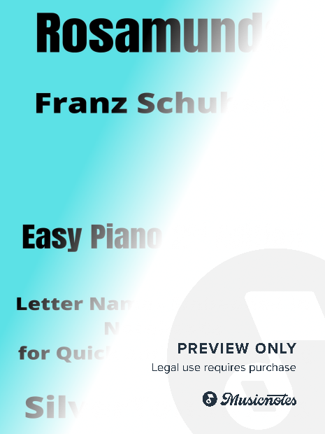 Rosamunde Easy Piano Sheet Music 2nd Edition