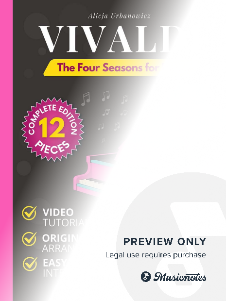 Vivaldi – The Four Seasons for Piano – All 12 Movements from Spring, Summer, Autumn and Winter I Complete Piano Sheet Music