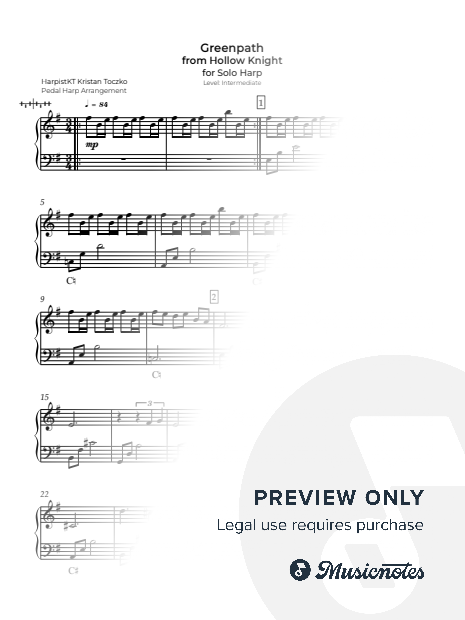 Greenpath Sheet Music — Harp (concert/pedal)