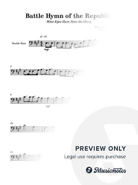 Battle Hymn of the Republic | DOUBLE BASS
