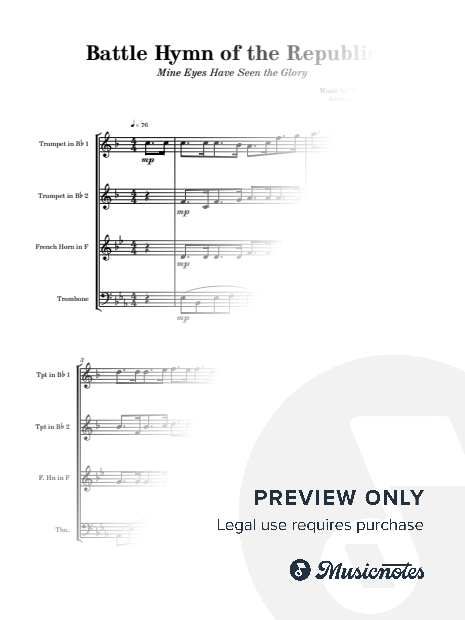 Battle Hymn of the Republic | BRASS QUARTET