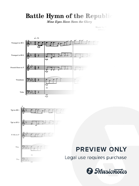 Battle Hymn of the Republic | BRASS QUINTET with Chords