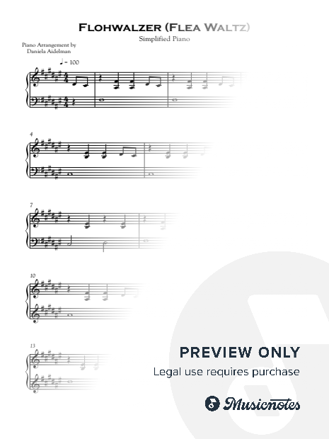 Flohwalzer (Flea Waltz) [simplified]