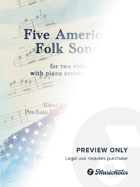 Five American Folk Songs for two Violas with Piano Accompaniment