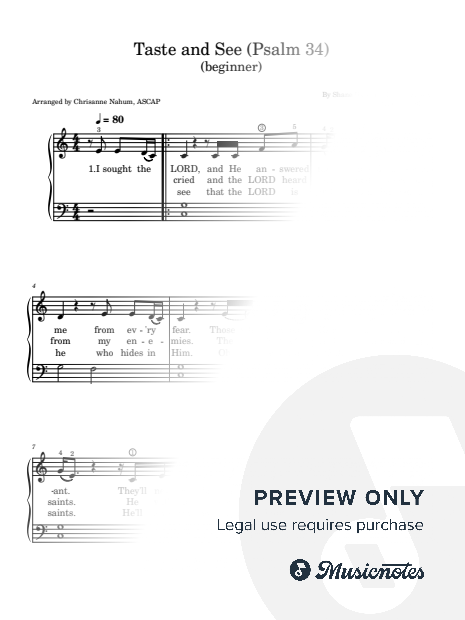 Psalm 34 (Taste and See) Beginner