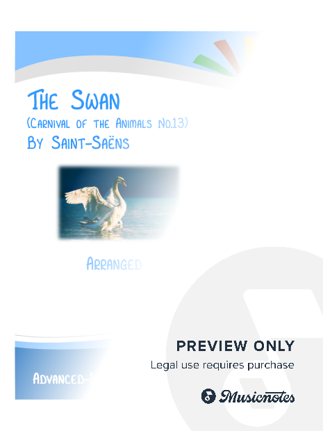 The Swan (Carnival of the Animals No.13) - flute and piano with FREE BACKING TRACK