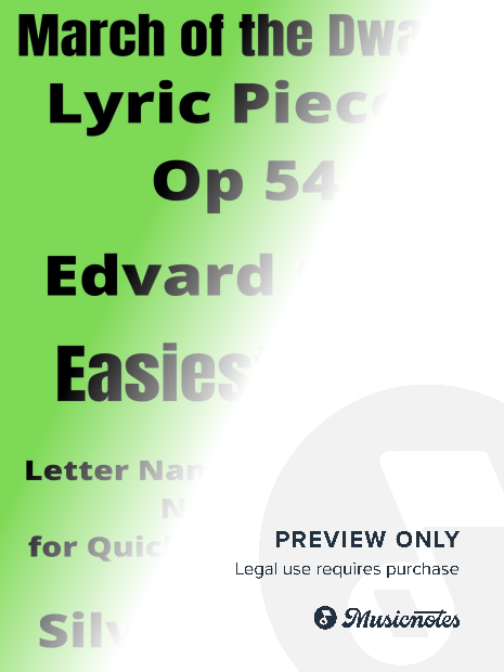 March of the Dwarfs Easiest Elementary Piano Sheet Music