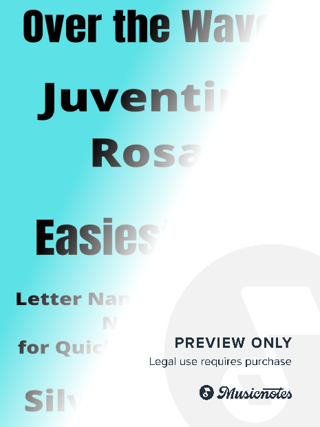 Over the Waves Easiest Piano Sheet Music