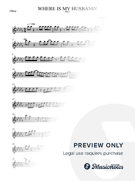 WHERE IS MY HUSBAND! Raye - Advanced OBOE - Full version, original key