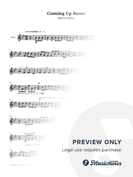 Coming Up Roses - Harry Styles | OBOE SOLO