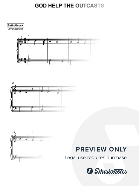 God Help the Outcasts (The Hunchback of Notre Dame) - late beginner piano