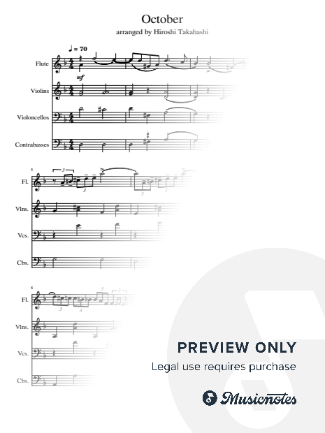 October for Flute Quartet