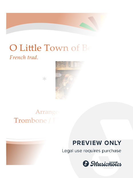 O Little Town Of Bethlehem for trombone or euphonium solo - with FREE BACKING TRACK and piano play along