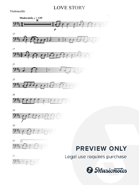 Love Story - Taylor Swift - CELLO - Full version, original key