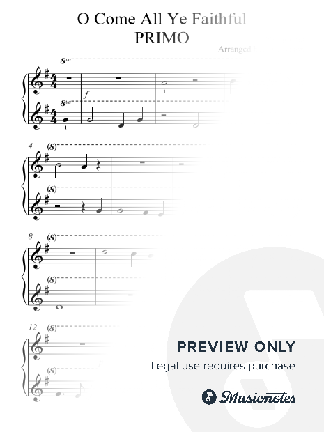 O Come All Ye Faithful - Piano duet
