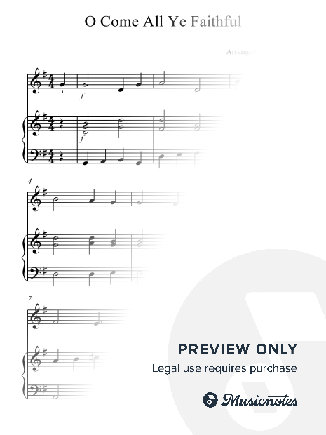 O Come All Ye Faithful - Violin & Piano Duet