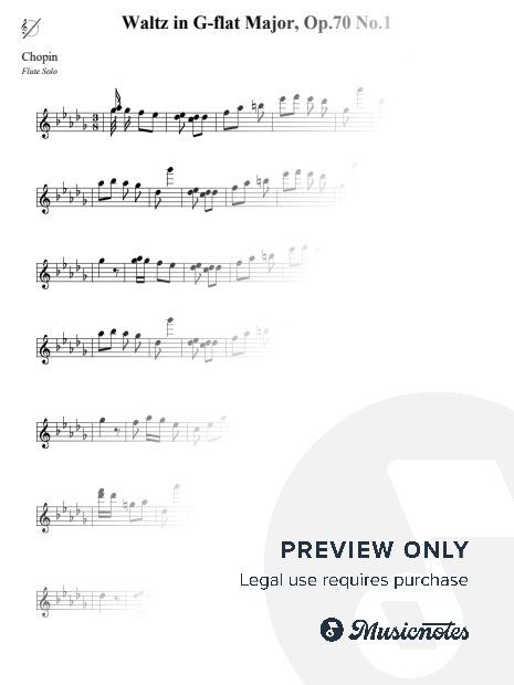 Waltz in G-flat Major, Op.70 No.1 - Chopin (Flute Solo)