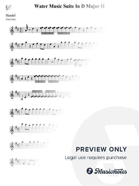Water Music Suite In D Major II - Handel (Flute Solo)